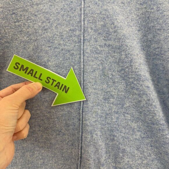 J.Crew Women's Large V-Neck Sweater Soft Cotton Wool Blend Carolina Blue Knit - Picture 9 of 14